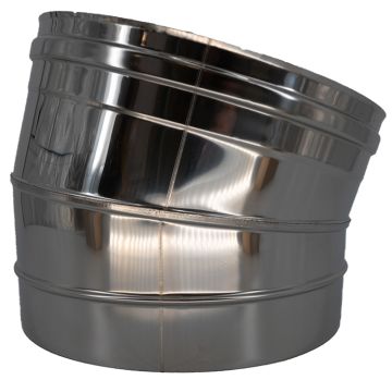 Edelstahl Schachtbogen 15° (DN250)