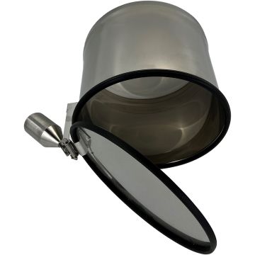 Edelstahlrohr mit Auswurfklappe (300 mm)